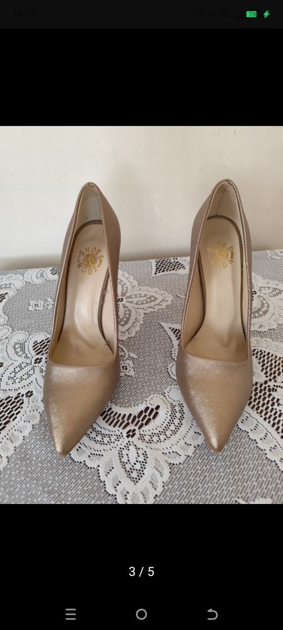 Bej Stiletto Topuklu Kadın Ayakkabı - Görsel 3