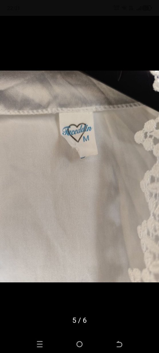 İşlemeli Beyaz Uzun Bohem Kadın gecelik Takımı - Görsel 5