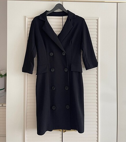 Siyah ceket elbise - Görsel 2