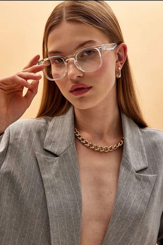 Şeffaf Kadın Gözlük - Görsel 2