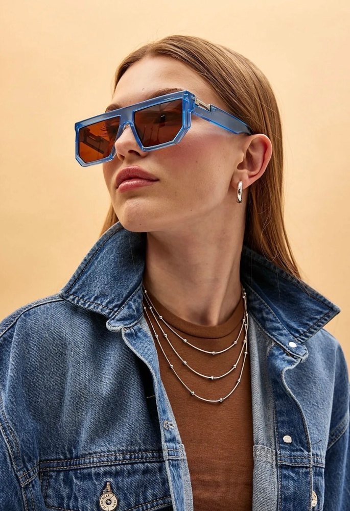 Parlak Mavi Kadın Güneş Gözlüğü - Görsel 2