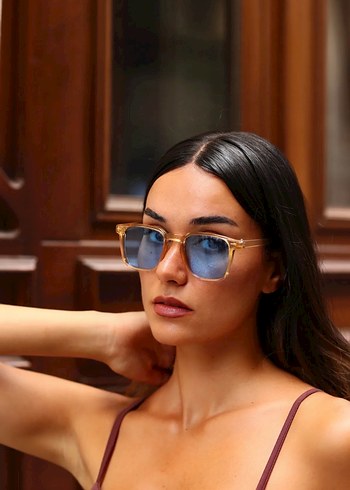 Mavi camlı güneş gözlüğü - Görsel 2