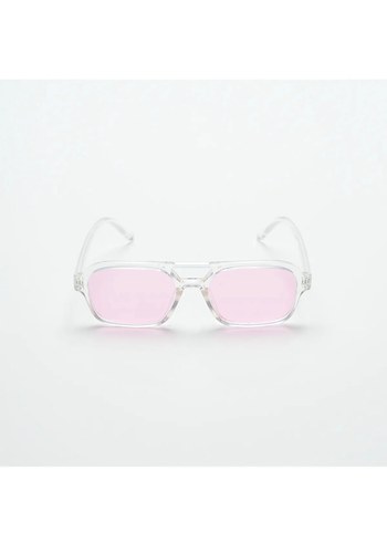 Şeffaf Çerçeveli Pembe Gözlük - Görsel 2