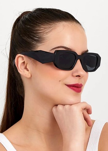 Kadın Siyah Minimalist Gözlük - Görsel 2