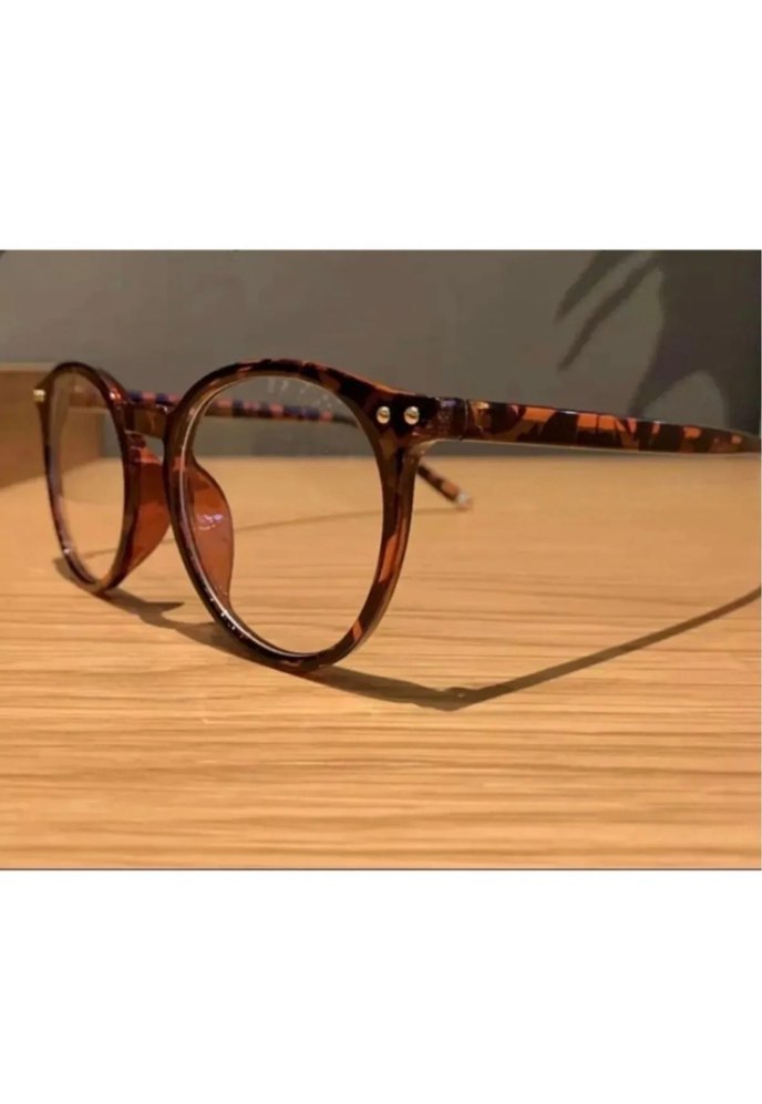 Leopar Çerçeveli Yuvarlak Kadın Gözlüğü - Görsel 2