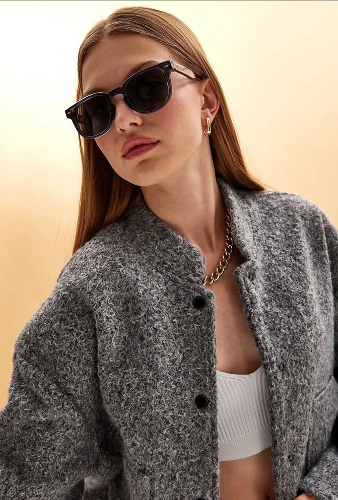 Gri Sokak Stili Kadın Gözlüğü - Görsel 2