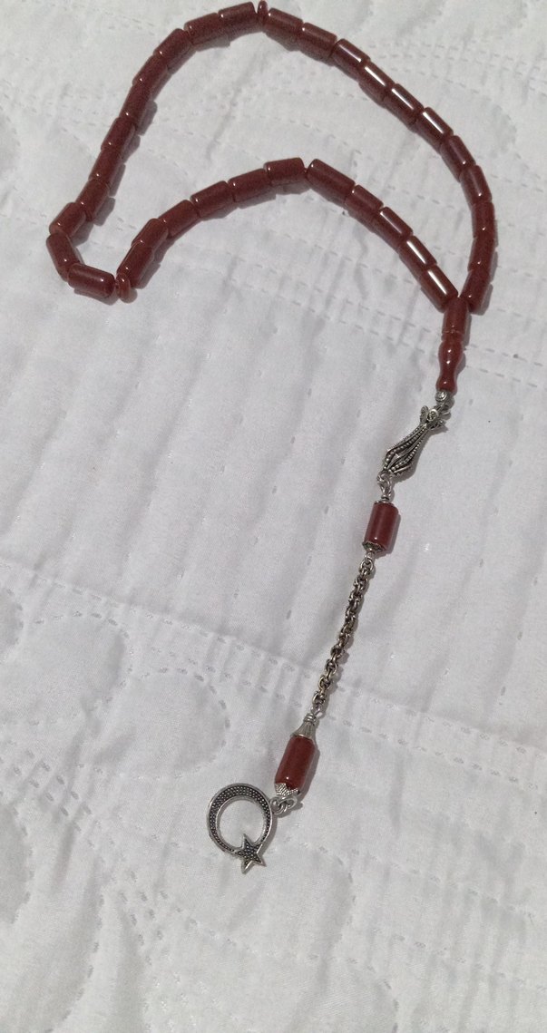 Bordo Bohem Erkek Tesbih - Görsel 2