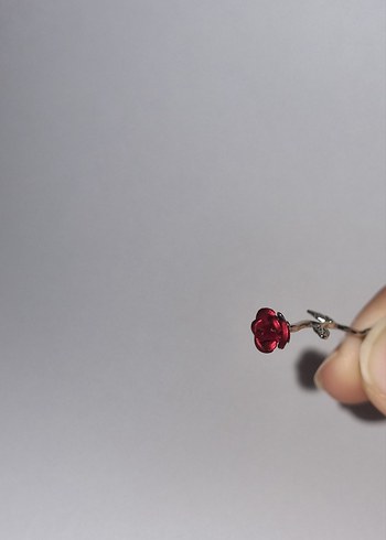 Kırmızı Gül Kolye - Görsel 2