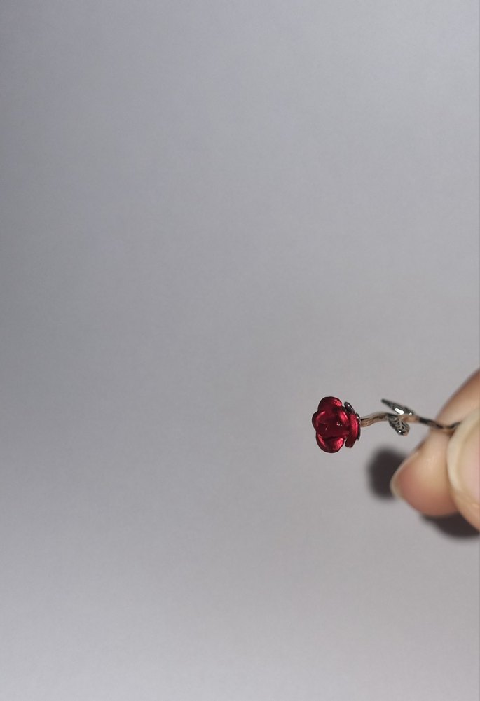 Kırmızı Gül Kolye - Görsel 2