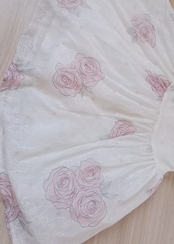 8 Yaş Beden beyaz Renk Kız Çocuk Beyaz Nakışlı Dantel Elbise