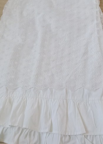 LC Waikiki Nakışlı Beyaz kız çocuk elbise
