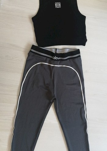 Gri Midi Spor Tayt