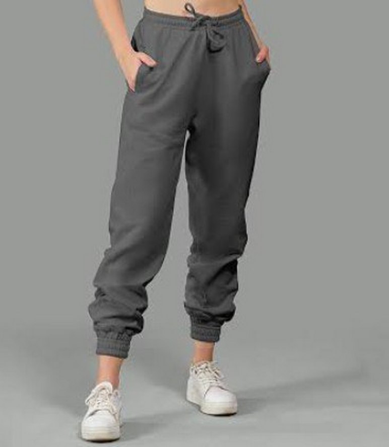 Gri Rahat Kesim Kadın Eşofman Altı - Görsel 3