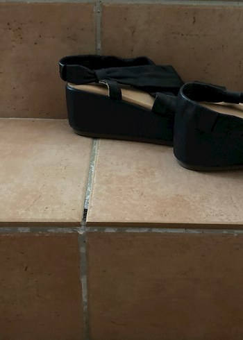39 Beden siyah Renk Siyah Kadın Dolgu Topuklu Sandalet