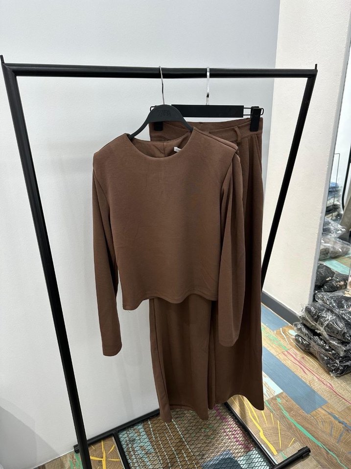 OYSHO CAPPUCCINO renk VATKALI TAKIM - Görsel 2