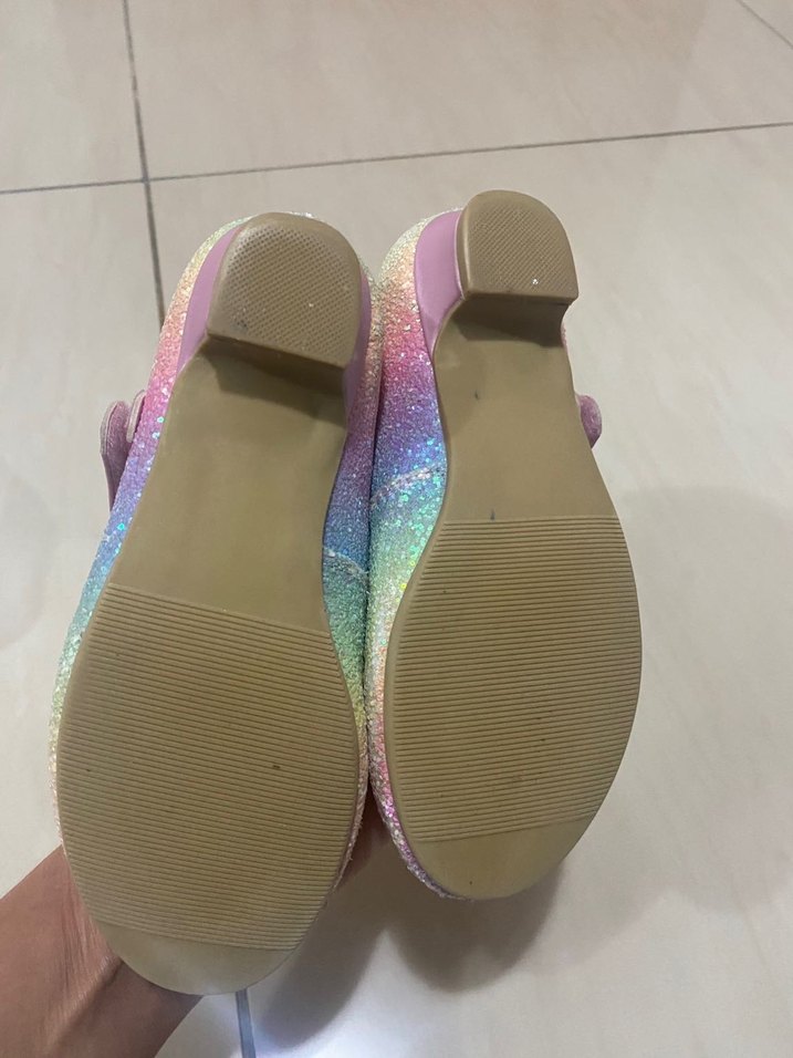 H&M Kiz Cocuk Topuklu Simli Ayakkabi - Görsel 4