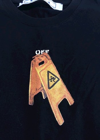 Off White Erkek Siyah Baskılı Kısa Kollu Tişört - Görsel 3