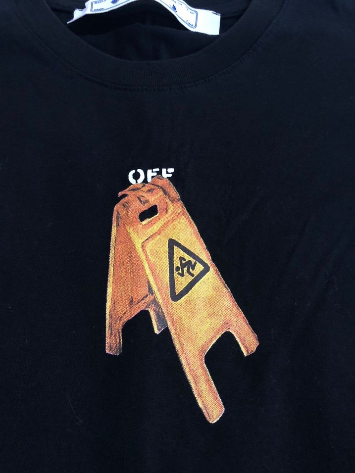 Off White Erkek Siyah Baskılı Kısa Kollu Tişört - Görsel 3