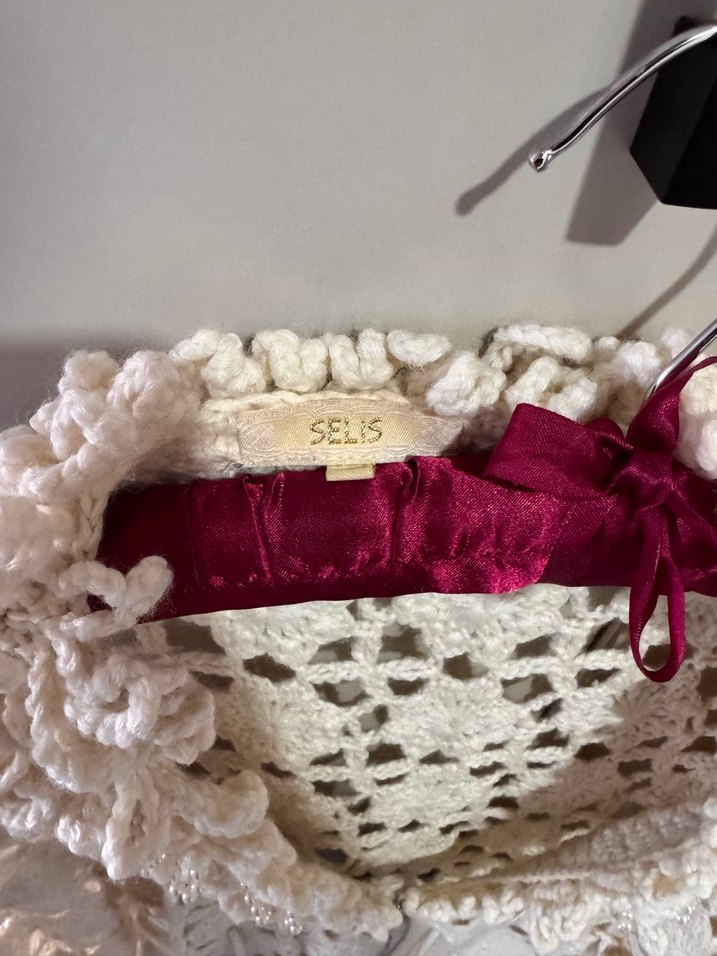 Dantel Detaylı Beyaz Örgü Kadın hırka - Görsel 2