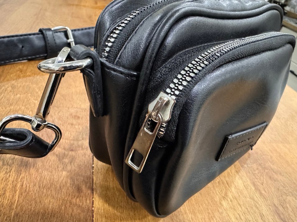 Kadın Siyah Deri Çapraz Çanta - Görsel 2