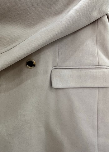 Bej Düğmeli erkek  Klasik kaşe kaban - Görsel 5