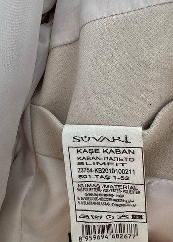 Bej Düğmeli erkek  Klasik kaşe kaban - Görsel 7