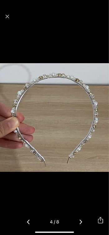 Beden beyaz Renk Nişan Nikah Tacı