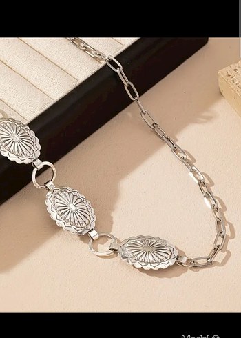 American Vintage Gümüş Zincir Detaylı Bohem Kadın Kemer