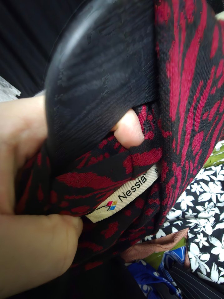 Bordo Desenli Uzun Kollu Bohem Elbise - Görsel 3