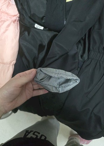 Siyah Fermuarlı Kadın Midi Ceket - Görsel 3