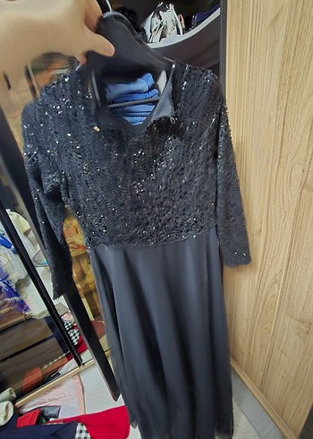 Uzun Kollu Siyah Gotik Kadın Elbise - Görsel 3