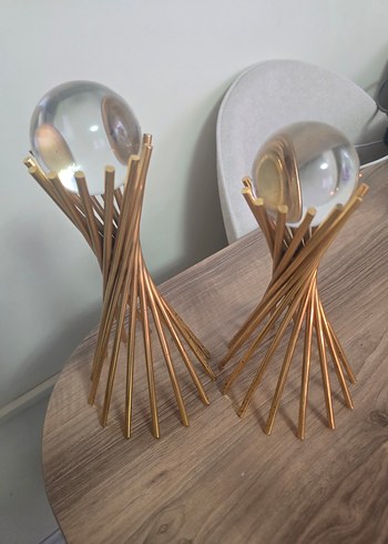 Altın Renkli Dekoratif Kelebek ve Mumluk Seti - Görsel 6