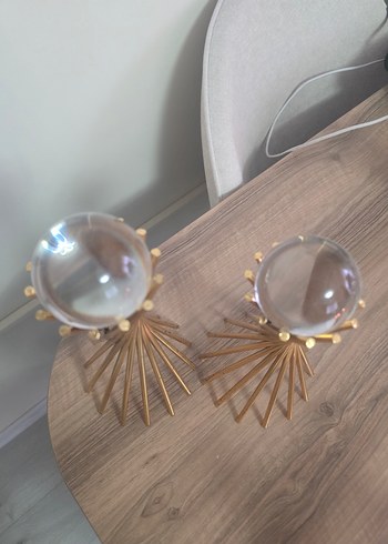 Altın Renkli Dekoratif Kelebek ve Mumluk Seti - Görsel 5