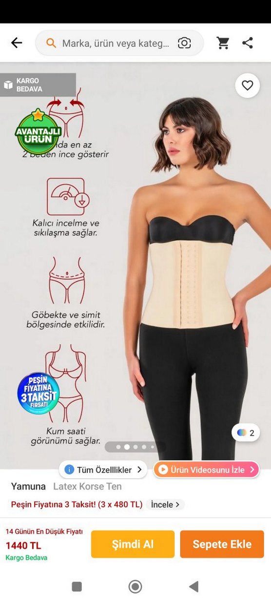 Yamuna Ten Renk Korse Mini - Görsel 2