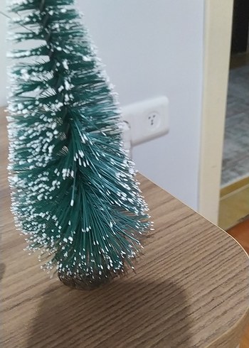 Renkli Kar Adam mum ve Mini Çam Ağacı - Görsel 4