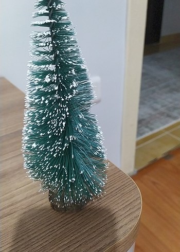 Renkli Kar Adam mum ve Mini Çam Ağacı - Görsel 3