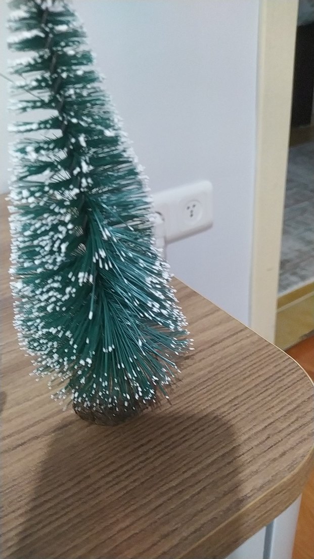 Renkli Kar Adam mum ve Mini Çam Ağacı - Görsel 4