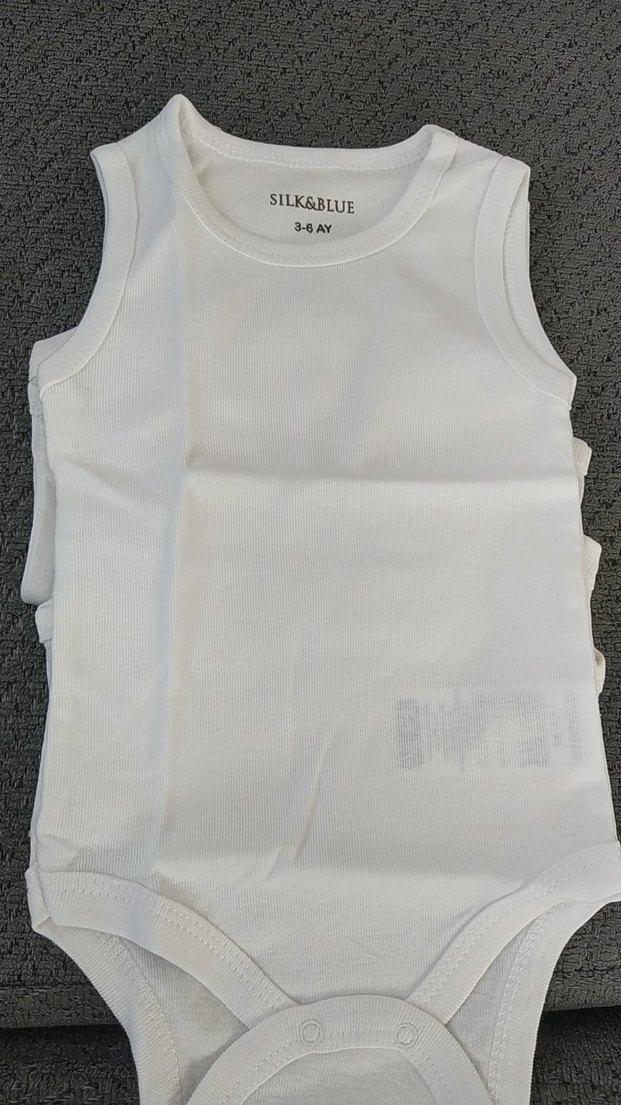 Beyaz Bebek Atlet 3-6 Ay Silk&Blue - Görsel 2