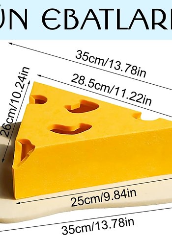 Cat Butler Eğlenceli Peynir dilimi Tasarımlı Kedi Oyuncağı - Görsel 4