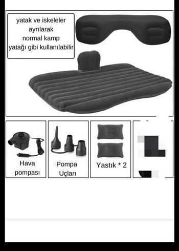 Şişme Araba Koltuğu pompa ve 2 yastık dahil - Görsel 2