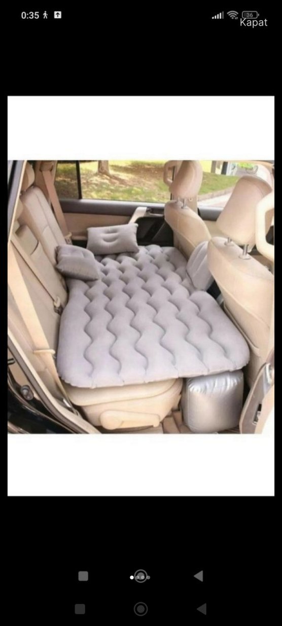 Araç içi Siyah Şişme Yatak ve Yastık Seti - Görsel 2