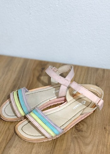 Kız Çocuk Çok Renkli Bağcıklı Sandalet - Görsel 2