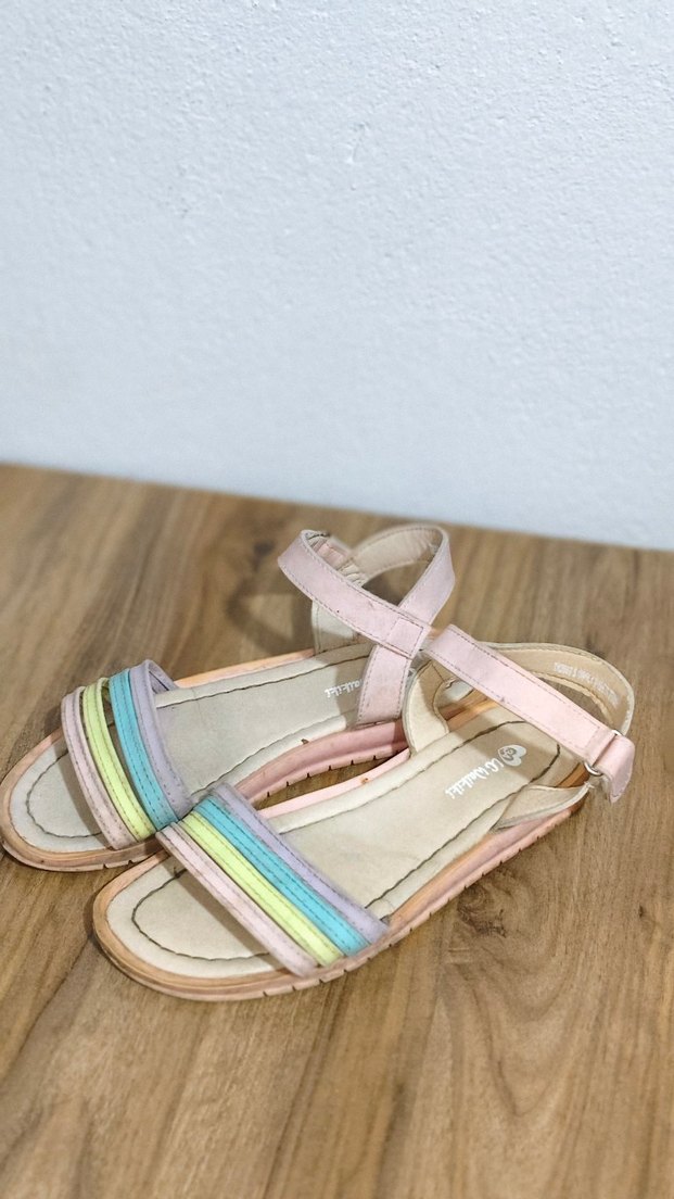 Kız Çocuk Çok Renkli Bağcıklı Sandalet - Görsel 2