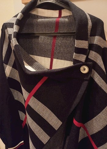 Kadın Yün panço Drapeli Tasarım - Görsel 3