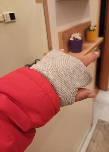 Kırmızı kadın mont - Görsel 6