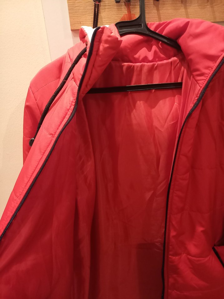 Kırmızı kadın mont - Görsel 5