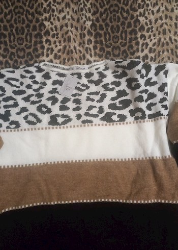 Leopar Desenli  Kadın Kazak - Görsel 3