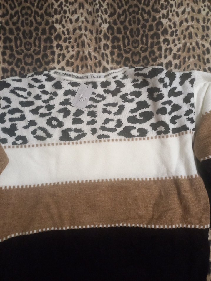 Leopar Desenli  Kadın Kazak - Görsel 3