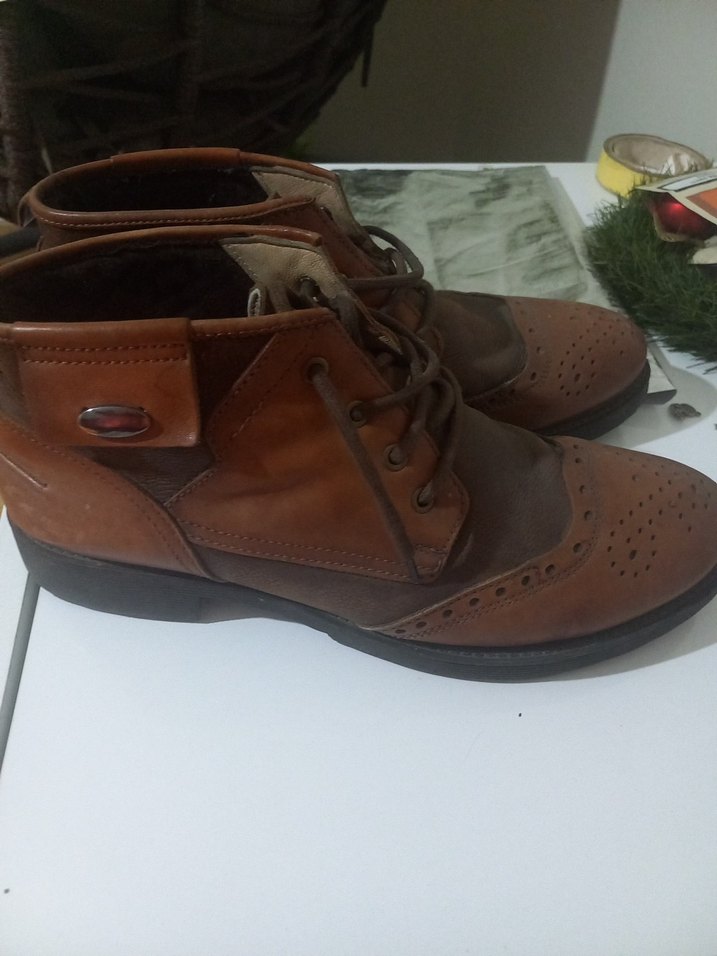 Kahverengi Bağcıklı Erkek Botları - Görsel 2