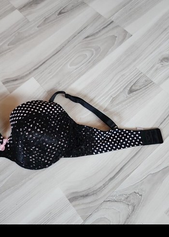 Puantiyeli Siyah ve Pembe Goth Sütyen - Görsel 3